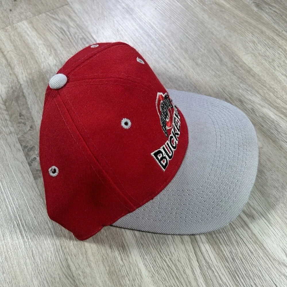 VTG Ohio State Buckeyes Fitted 7 1/8 Hat College Signatures Youngan Red Cap